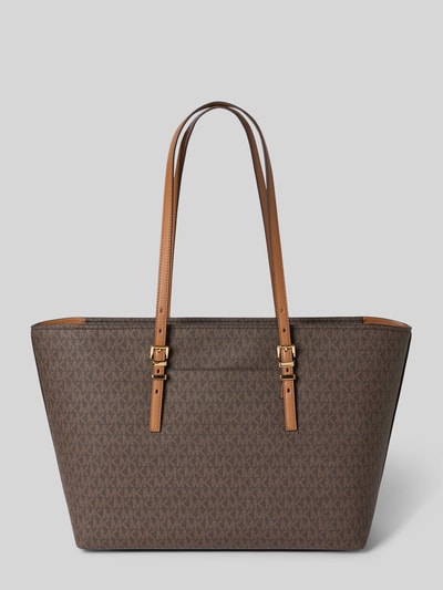 Produktfoto, Shopper mit Label-Details Modell 'QUINN' von MICHAEL Michael Kors, brązowy, logo, otwarta główna przegroda, uchwyty, szerokość w rozmiarze 1: 45 cm, długość w rozmiarze 1: 29 cm, głębokość w rozmiarze 1: 15 cm, długość paska na ramię w rozmiarze 1: 65 cm