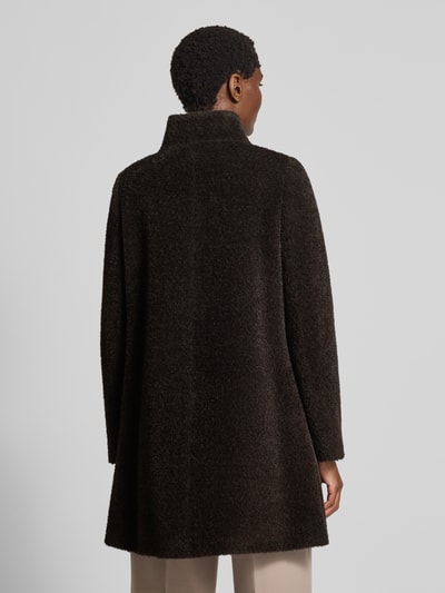 ICONS Cinzia Rocca Wollmantel mit Stehkragen Dunkelbraun 5