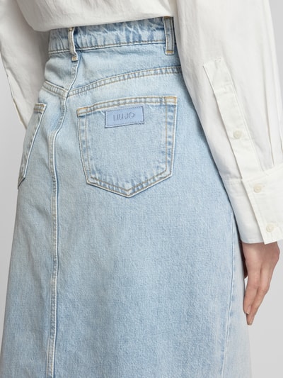 Liu Jo White Jeansrock im 5-Pocket-Design Modell 'GONNA LUNGA' Hellblau 3