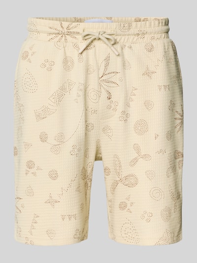 Only & Sons Regular fit sweatshorts van puur katoen, model 'BAGGIO' Offwhite - 2