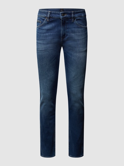 BOSS Stone-washed slim fit jeans  Jeansblauw - 2