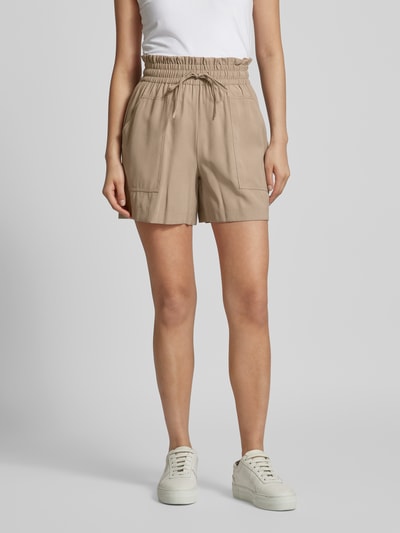 Vero Moda High Waist Shorts mit aufgesetzten Taschen Modell 'CARISA' Taupe 4