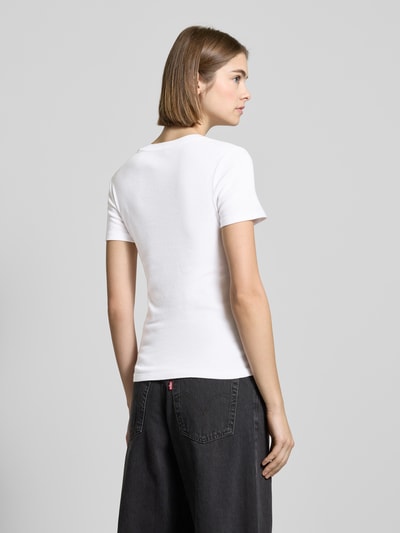 Levi's® T-shirt met labelstitching Wit - 5