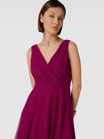 TROYDEN COLLECTION Cocktailkleid in Wickel-Optik Fuchsia 3