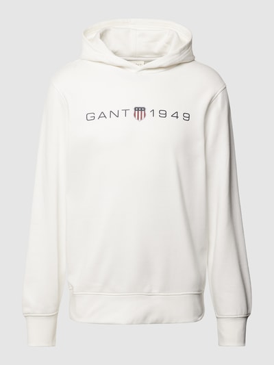 Gant Hoodie met labelprint Offwhite - 2