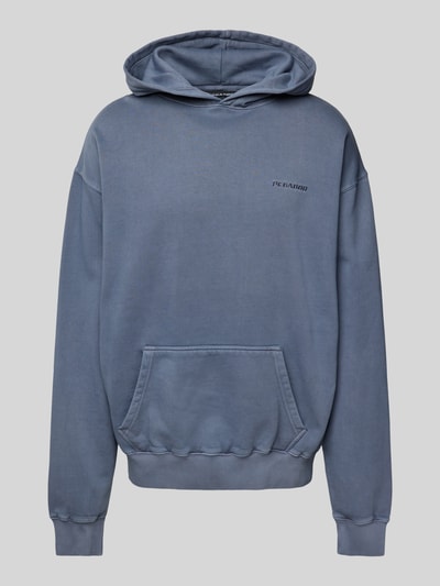 Pegador Oversized Hoodie mit Label-Stitching Rauchblau 2