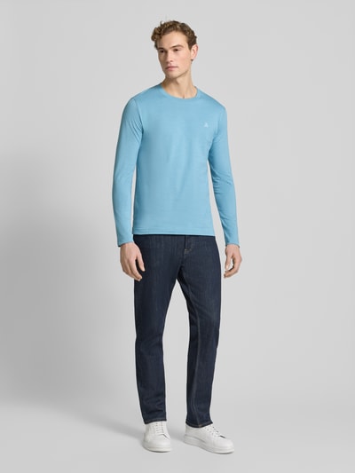 Marc O'Polo Shaped fit shirt met lange mouwen van puur katoen Aquablauw - 1