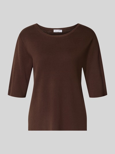 Produktfoto, sweter z dzianiny 'Strickpullover aus Viskose-Mix' od MORE, mieszanka wiskozy, luźny krój, okrągły dekolt, imitacja dzianiny, rękaw o dł. 1/2, długość tyłu w rozmiarze 36: 56 cm, długość rękawów w rozmiarze 36: 30 cm