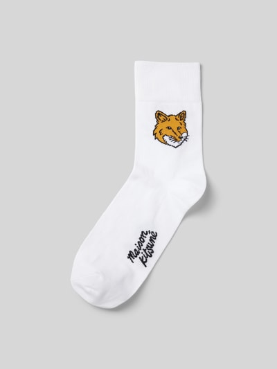 MAISON KITSUNE Socken mit Stretch-Anteil Weiss 1