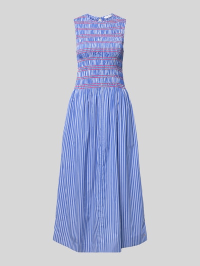 Produktfoto, A-Linie Freizeitkleid aus reiner Baumwolle von Tommy Hilfiger in Blau mit weißen Streifen, strukturierte Oberfläche, Damen Freizeitkleid