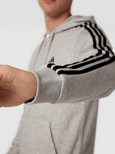 ADIDAS SPORTSWEAR Sweatjacke mit Brand-Detail Mittelgrau Melange 3