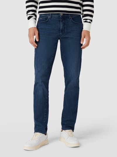 Brax Straight fit jeans met labeldetail, model 'CADIZ' Blauw - 4