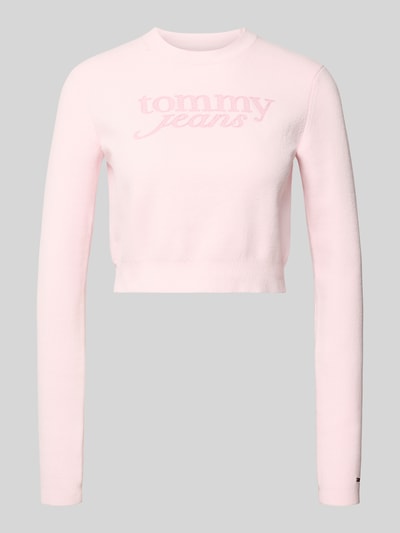 Tommy Jeans Regular Fit Pullover mit Label Stitching Hellrosa 2