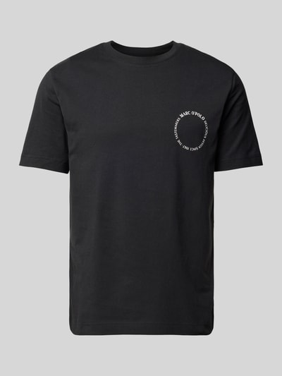 Marc O'Polo T-shirt met labelprint Zwart - 2