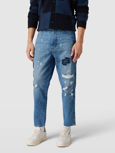 BOSS Orange Tapered Fit Jeans im Destroyed-Look Modell 'Tatum' Blau 4