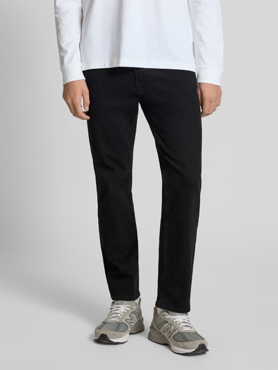 Jack & Jones Straight fit jeans in 5-pocketmodel, model 'CLARK' Zwart - 4