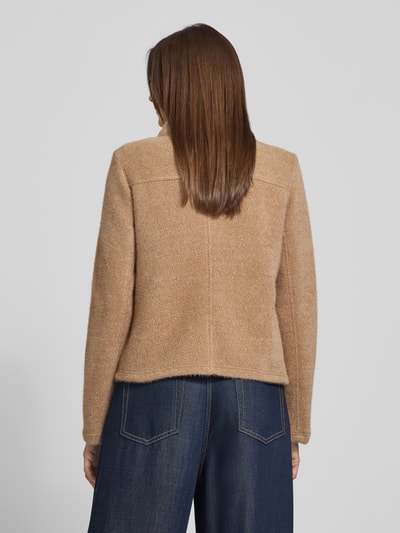 Betty Barclay Strickjacke mit Stehkragen und aufgesetzten Taschen Camel 5