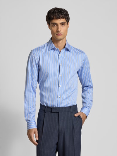 Jake*s Slim fit zakelijk overhemd met knoopsluiting Bleu - 4