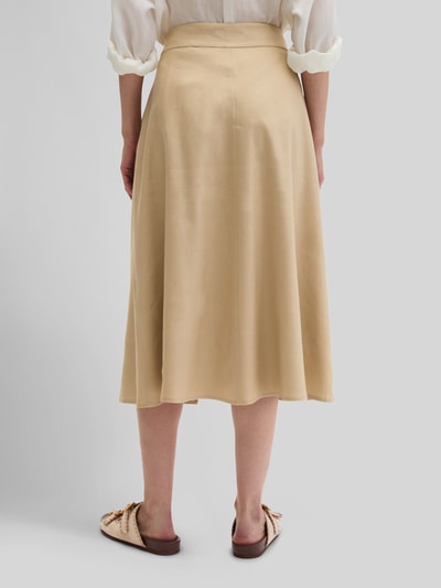 Marc O'Polo Regular Fit Midi-Rock aus Leinen-Mix Sand 5