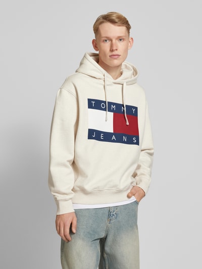 Tommy Jeans Hoodie mit Logo-Print Beige Melange 4