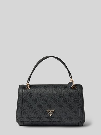 Guess Handtas met labelapplicaties, model 'NOELLE II' Antraciet - 2