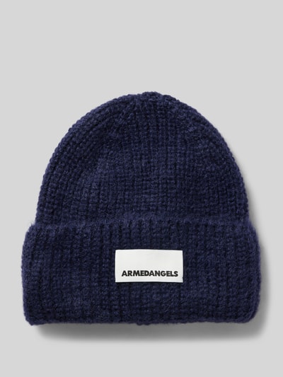 Armedangels Mütze aus Mohair-Woll-Mix Modell 'SNOWAA' Dunkelblau 1