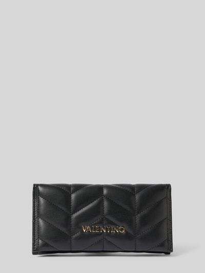 VALENTINO BAGS Portemonnaie mit Steppnähten Modell 'PETAL' Black 1