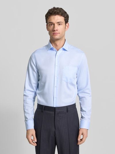 Seidensticker Regular Fit Businesshemd aus Baumwolle mit Kentkragen Bleu 4