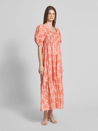 moves Midikleid mit Karree-Ausschnitt Modell 'Aleah' Rosa 1