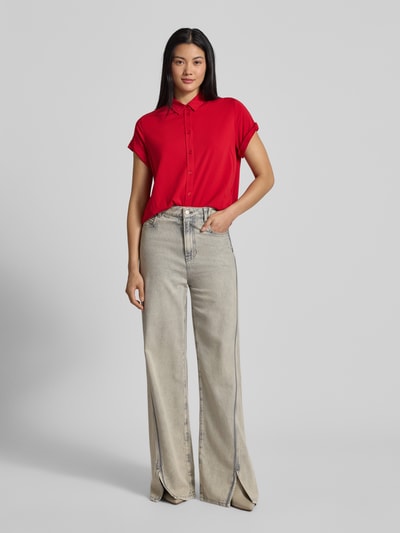 Samsøe Samsøe Relaxed Fit Bluse aus Viskose-Elasthan-Mix Modell 'MAJAN' Rot 1