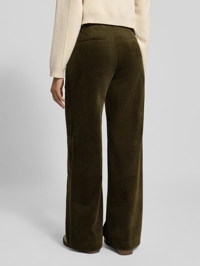 Marc O'Polo Spodnie sztruksowe z szeroką nogawką z czystej bawełny Khaki 5