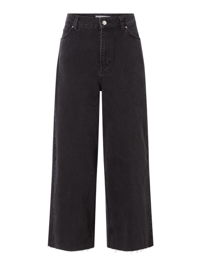 Mango High Waist Culotte aus Denim Modell 'Carol' Anthrazit 1