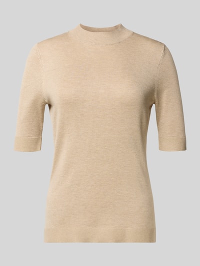 comma Gebreide pullover van viscosemix met 1/2-mouwen Zand - 2