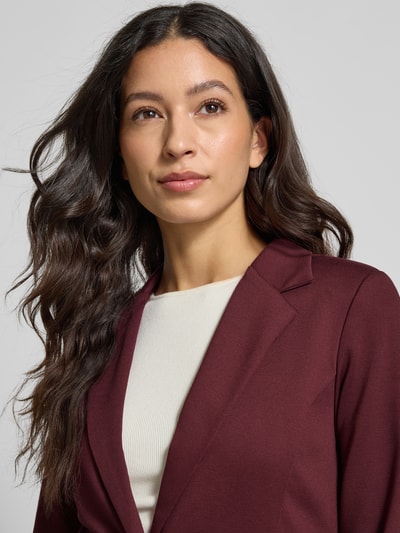 ICHI Żakiet o kroju slim fit z lamowanymi kieszeniami model ‘KATE’ Bordowy 3