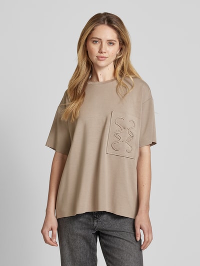 Smith and Soul Oversized T-Shirt mit Logo-Details Modell 'Clean Scuba' Taupe 4