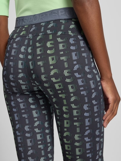 Marc Cain Slim Fit Hose mit Logo-Detail Rauchblau 3