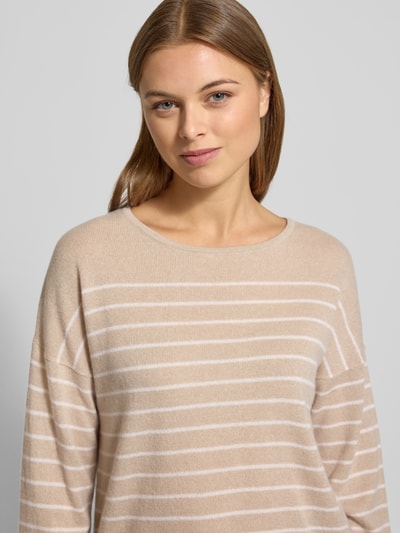 Fynch-Hatton Strickpullover mit überschnittenen Schultern Beige 3