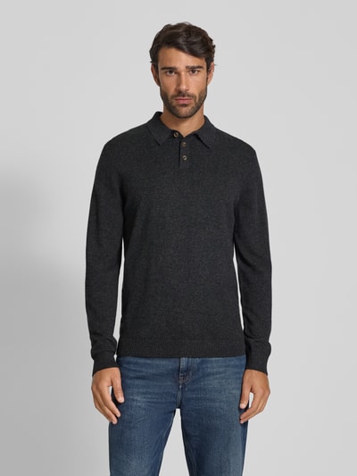 Christian Berg Men Gebreide pullover van puur kasjmier Antraciet gemêleerd - 4