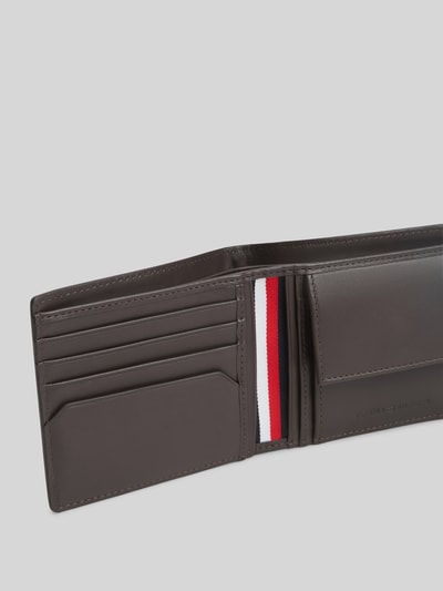 Tommy Hilfiger Portemonnaie aus echtem Leder Dunkelbraun 4