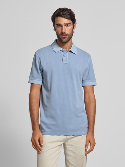 BOSS Orange Regular Fit Poloshirt aus reiner Baumwolle Modell 'PRIME' Hellblau 4