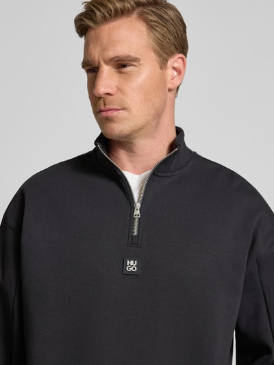 HUGO Relaxed Fit Sweatshirt aus Baumwoll-Mix Modell 'DANOVOTOP' Black 3