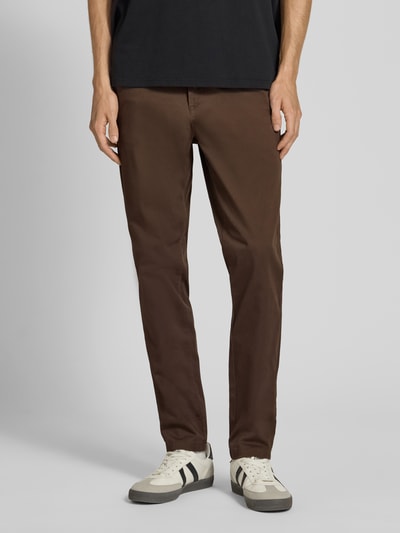 Jack & Jones Regular fit chino met stretch, model 'MARCO' Donkerbruin - 4