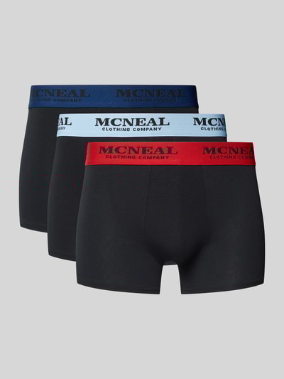 MCNEAL Boxershort met elastische band met logo in een set van 3 stuks Zwart - 1