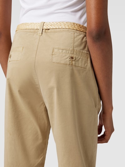 Esprit Chino in effen design met riem Zand - 3