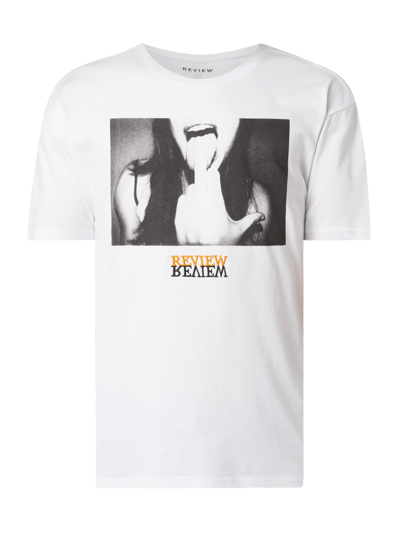 REVIEW T-Shirt mit Foto-Print  Weiss 2