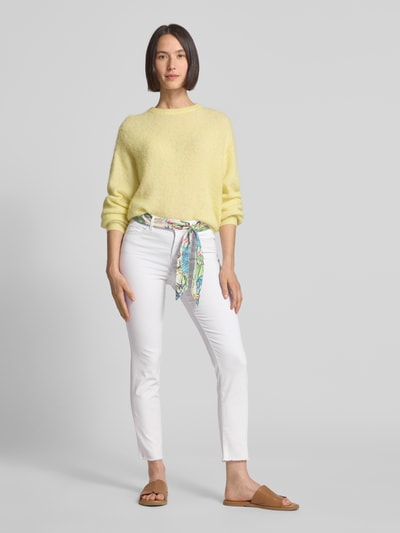 Marc Cain Jeans mit Stoffgürtel Weiss 1