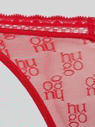 HUGO String met kant, model 'SARTORIAL' Rood - 2