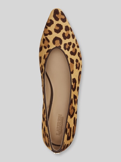 Lauren Ralph Lauren Ballerinas aus echtem Rindsleder Modell 'AUDRI' Hellbraun 3