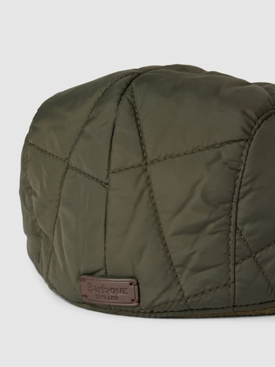 Barbour Schiebermütze mit Steppnähten Modell 'Burford' Oliv 3