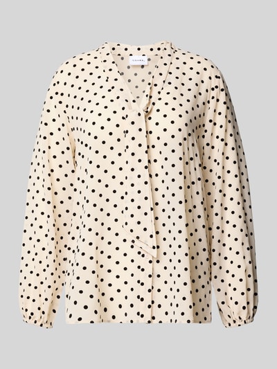 comma Schluppenbluse mit überschnittenen Schultern Offwhite 2